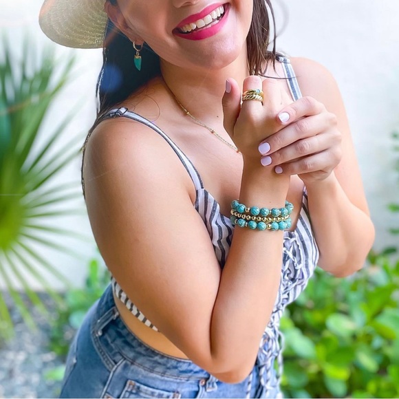 LUSH Striped Lace-Up Crop Top - Picture 7 of 7